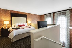 The Lane Hotel exposed brick loft