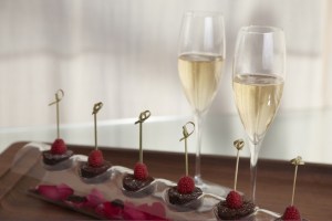 Champagne and chocolates for honeymooners at The James. That's more like it. 