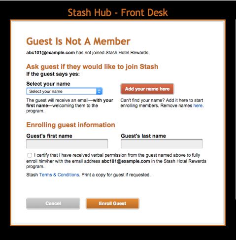 Stash hub drop down